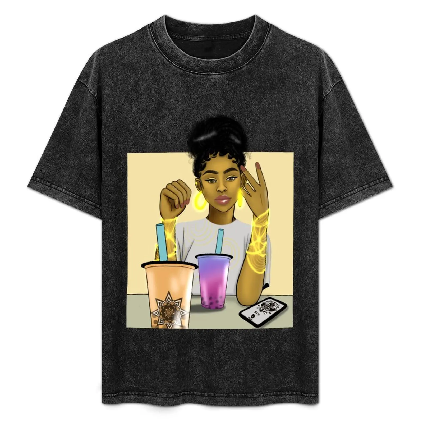 

Two Teas for me T-Shirt sweat quick drying oversizeds cute tops t shirts for men pack