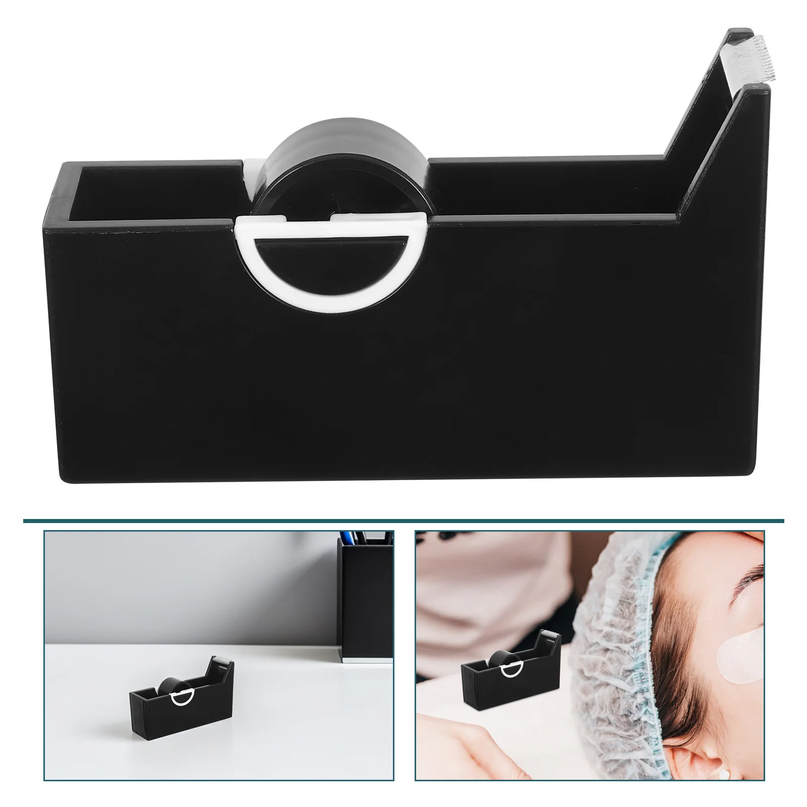 

4Pcs Eyelash Extension Tape Dispenser Desktop Holder Precision Cutter for Smooth Tape Separation Salon and Home Use