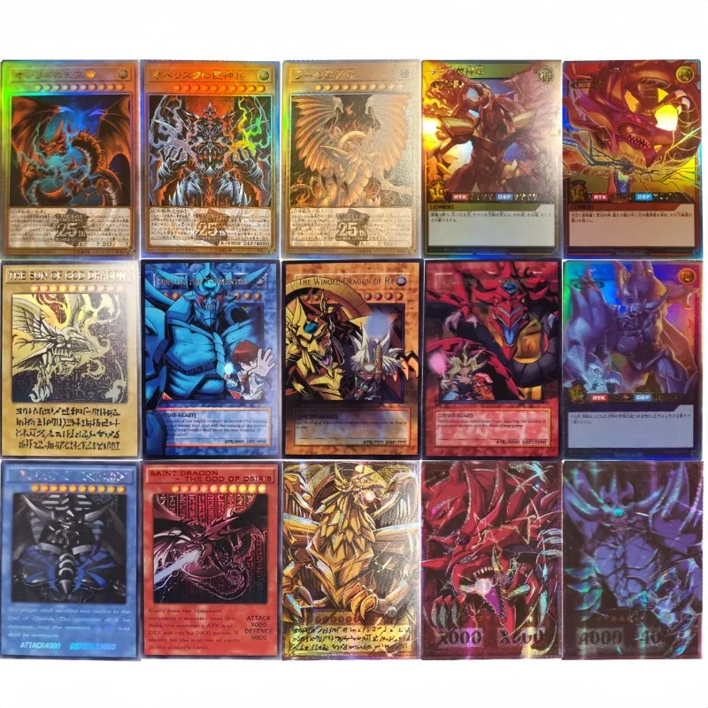 

Набор из 3 шт. Yu-Gi-Oh! Коллекционная карта для игры DIY: Околесный обелиск из серии «Египетские боги» в темном стиле, посвященная 25-летию, сделанная своими руками.