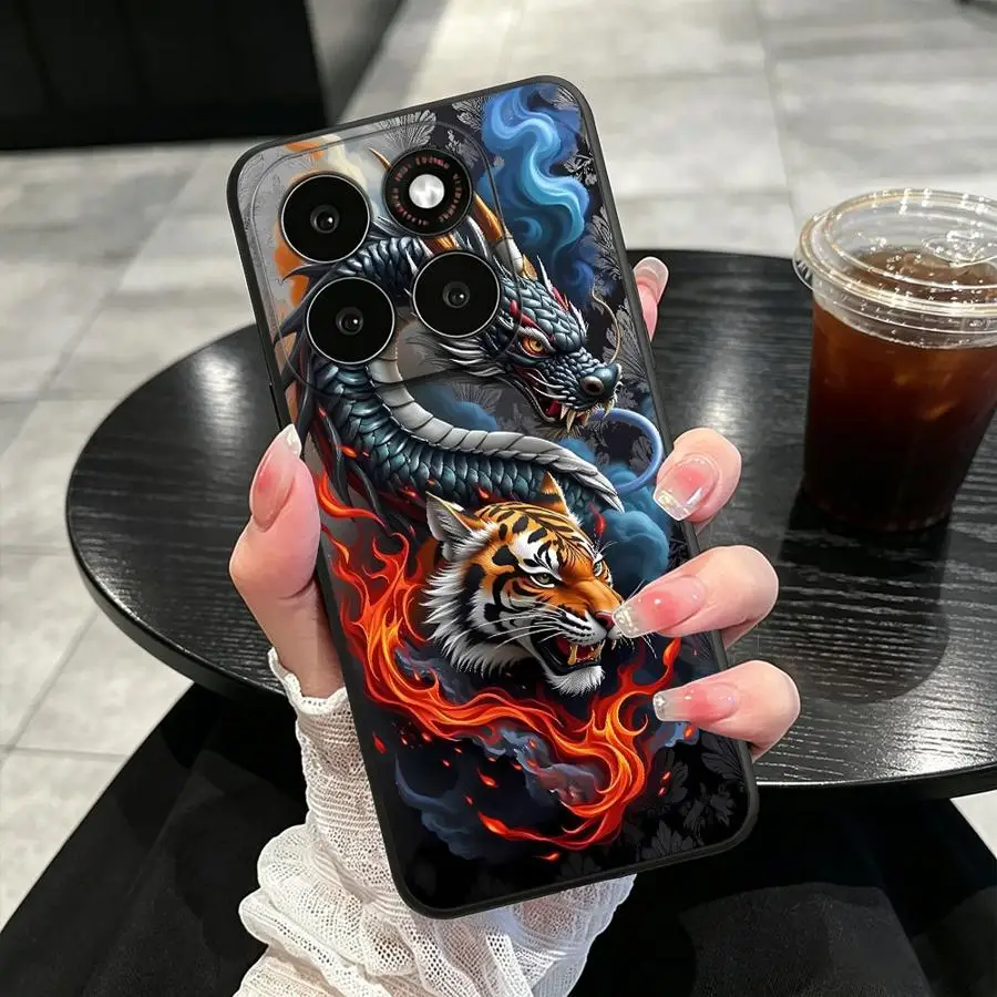 Case for Motorola G96 G22 G32 G71 G50 G53 G30 G85 G86 G52 G51 G73 Edge 70 50 40 20 Pro 30 Lite S30 G60s Phone Cover Tiger Ink view 5