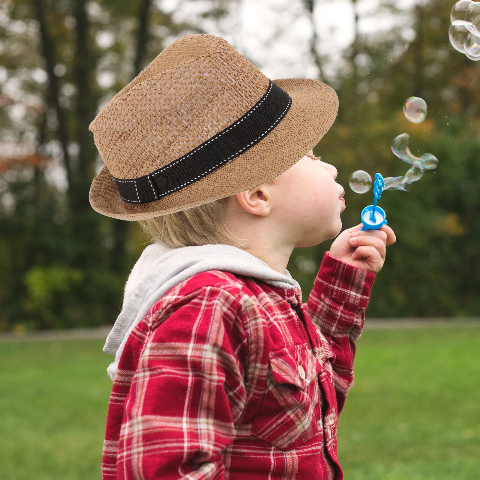

Pure Hats Children Panama Straw Baby Hat Shallow Brown Summer Girls Sun Protection Breathing Comfortable