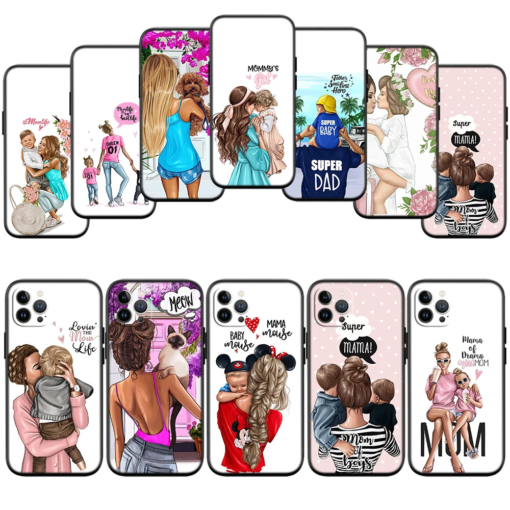 IJ9 Baby Mom DAD Pet Phone Case for Samsung Galaxy M06 M15 M16 M35 M55 M56 A36 A42 A50 A50S A51 A52 A32 A33 A05 A05S A06 A16 A20