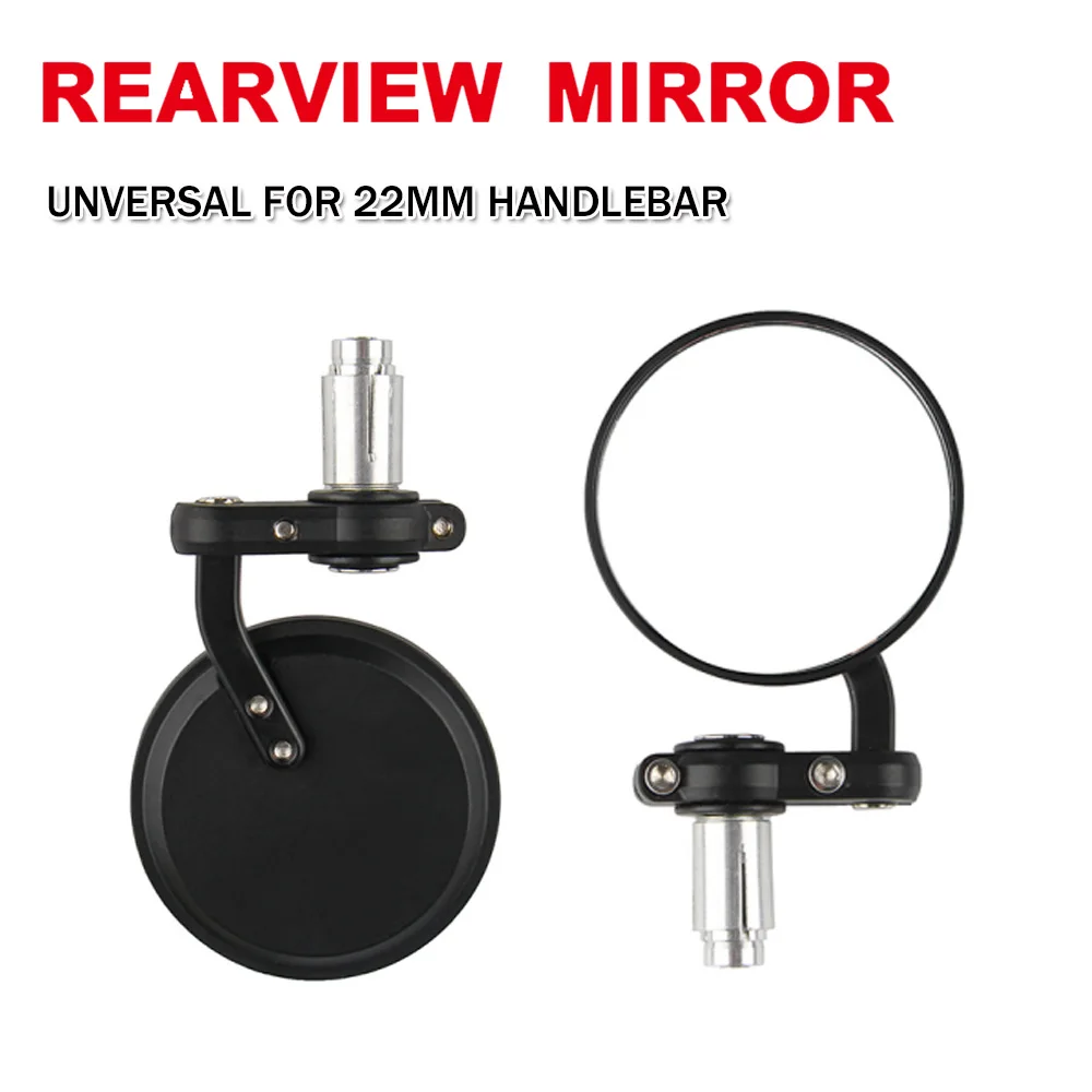 

Motorcycle Rearview Handle Bar End Mirrors Classic Retro Folding Universal Round Convex Mirror For XJR1300 XJ6 Xmax For Versys