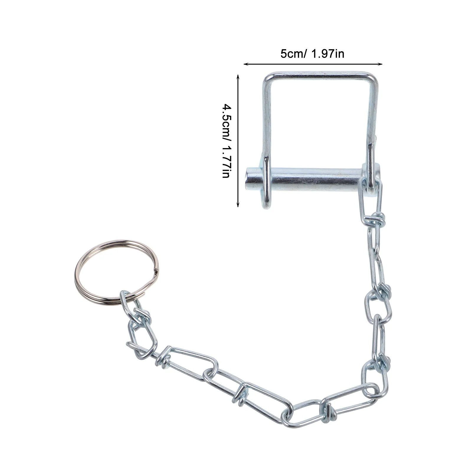 دبوس مقرنة المقطورة المجلفن مع سلسلة دبوس أمان من الفولاذ عالي التحمل لقفل مقرنة تركيب وصلة السحب الآمنة #2