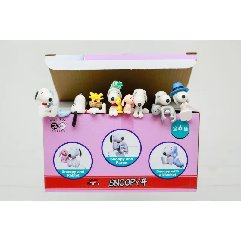 

6 шт./компл., фигурки Снупи, чашка, подвесная слепая коробка, игрушки, настольная кружка, кулон, модель куклы, игрушки, коллекционные украшения, подарки для детей