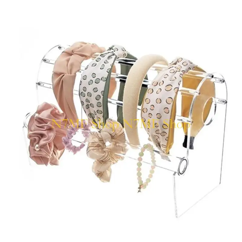 

N7MF Versatile Acrylic Headwear Storage Rack for Displaying Various Hair Accessories
