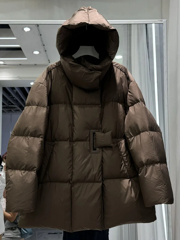 Winter 90% White Duck Down Jacket Women 2024 Fashion Female Thick Warm Fluffy Parkas Loose Oversized Puffer Coat Outwear