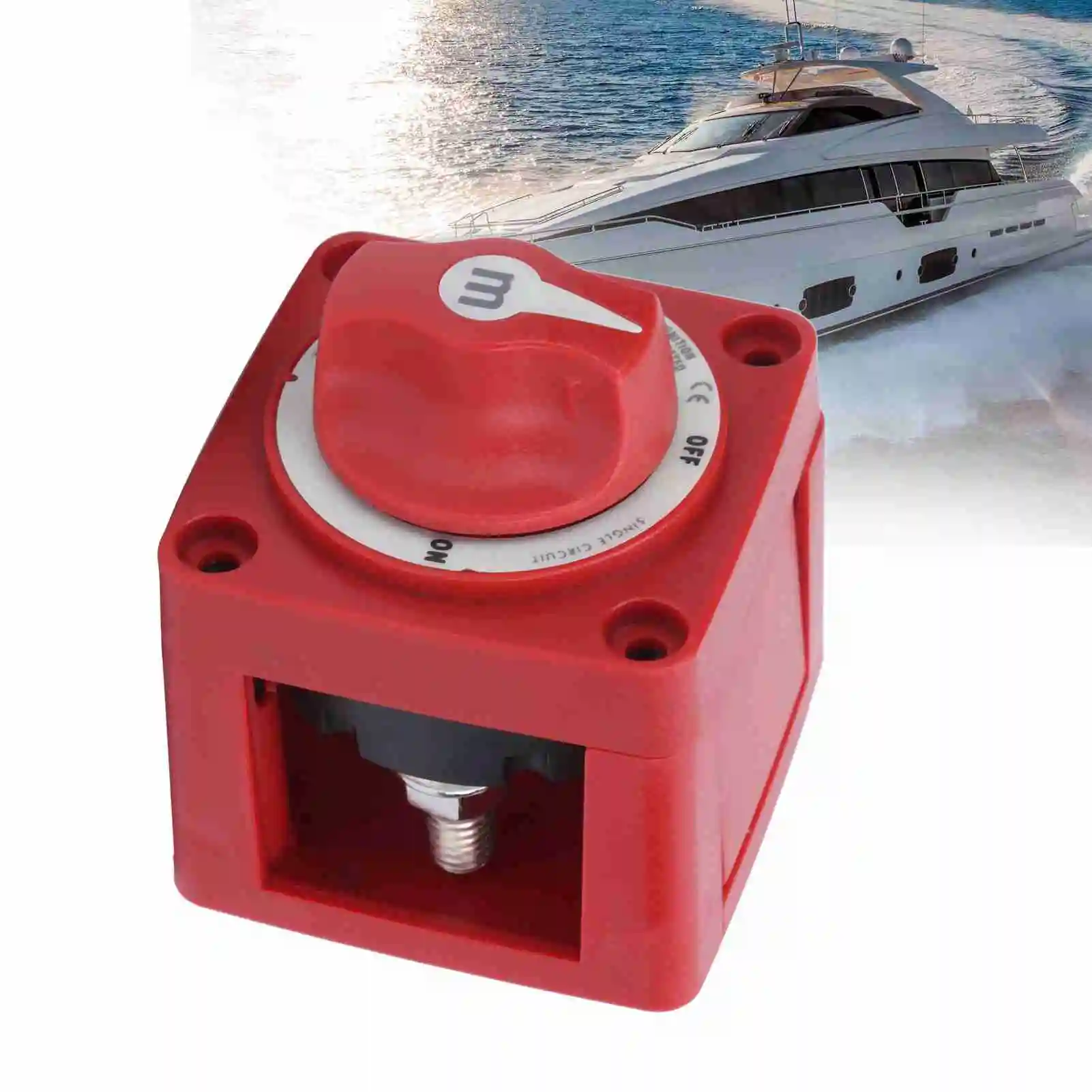 Power Cut‑Off Yacht Battery Switch Single Circuit 6006 M‑Series Hard‑Wearing for Marine Boat DC 12‑48V