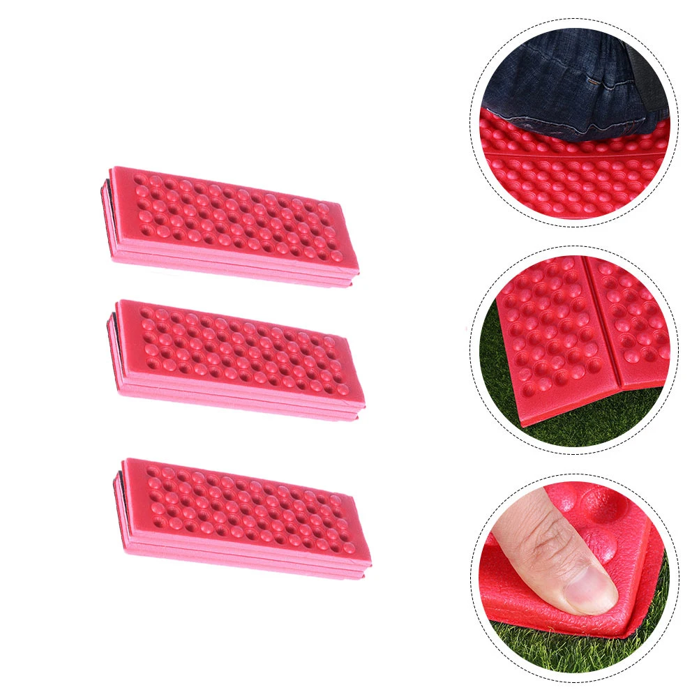 

3pcs Outdoor Portable Picnic Mat Cushion Thickened Xpe Waterproof Foldable Camping Seat Pad For Beach Park Children Crawling Mat