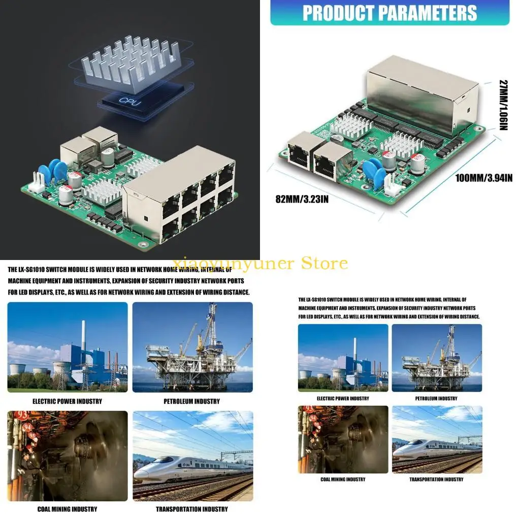 

P9JB Mini 10 Port 10/100/1000Mbps Networking Switches 8 Port 48V PoE Support For Small Business And Iots