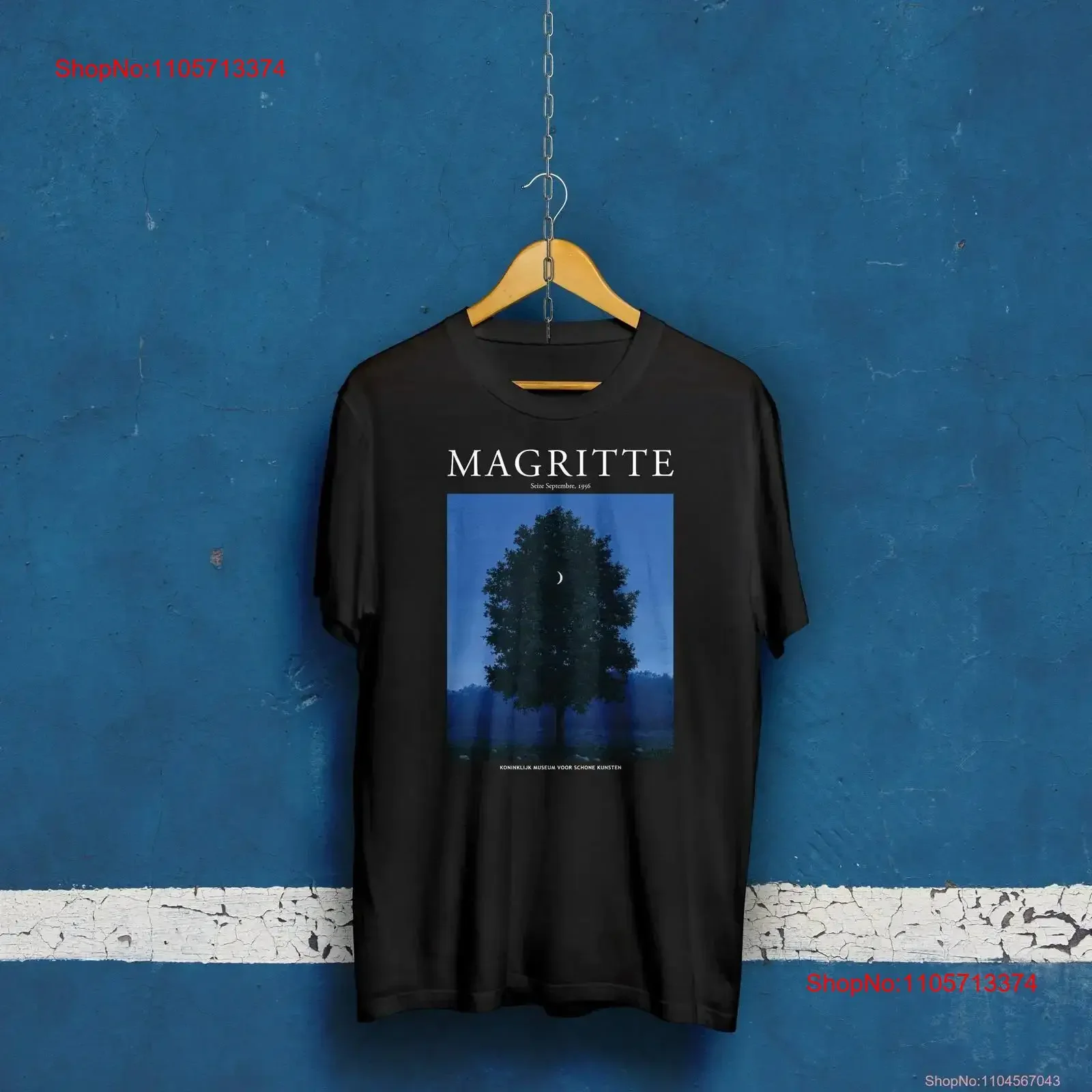 René Magritte Seize September T Shirt Art lover Painting male female vintage Washed Top For Everyday Wear Slightly Comfortable