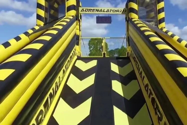 아드레날레이터 익스트림 트레드밀 액션 인플레이터블 스포츠 게임 PVC 모델 슬라이드 놀이 공간용 블로워 액세서리 포함