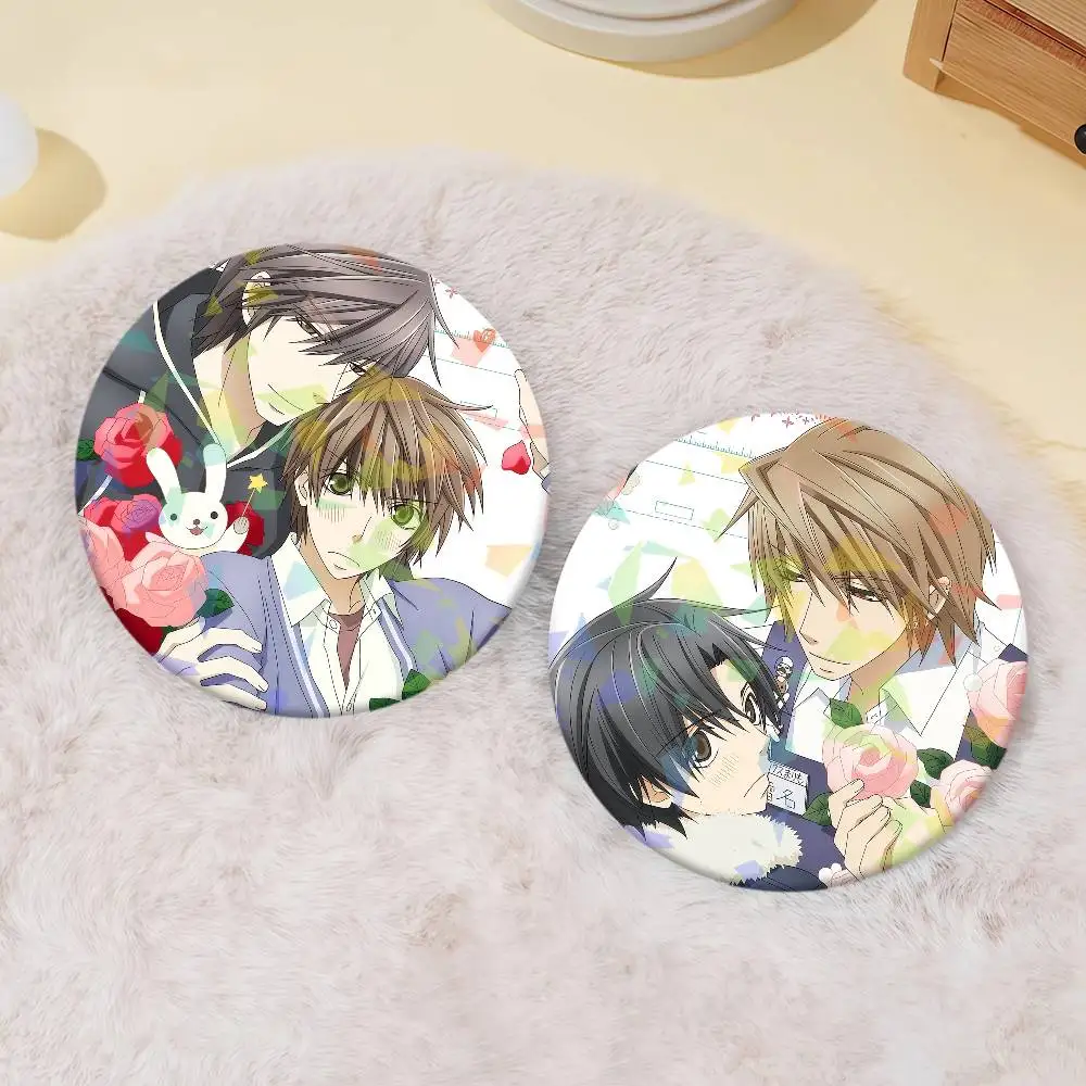 Anime S-Sekai-ichi Hatsukoi BL Badge Set Glass Shine Brooches Lapel Backpack Costume Gifts Decoration birthday