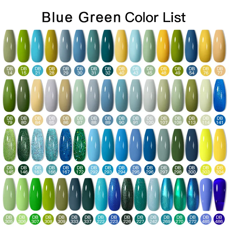 

Mtssii Nail Polish Set 16/25/60pcs Blue Green Color Gel Semi Permanent Soak Off Uv Led Vanish With Nail Art Lamp Manicure Set