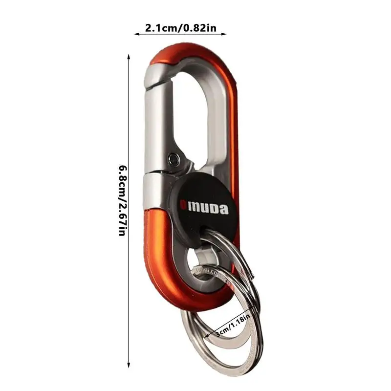 Keychain Stainless Steel Buckle Outdoor Carabiner Climbing Tools Double Ring Car Key Chain Keyring Durable KeyChain Outdoor Tool