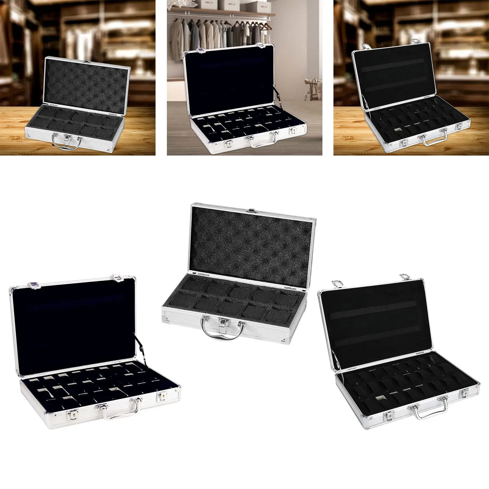 

Витрина для чемодана для часов, запираемая с ручкой, противоударная роскошная коробка для часов, чехол для переноски для настольного компьютера Friends