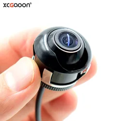 Xcgaoon ccd 180 graus lente olho de peixe do carro traseira lateral câmera visão frontal grande angular invertendo câmera backup visão noturna à prova dwaterproof água