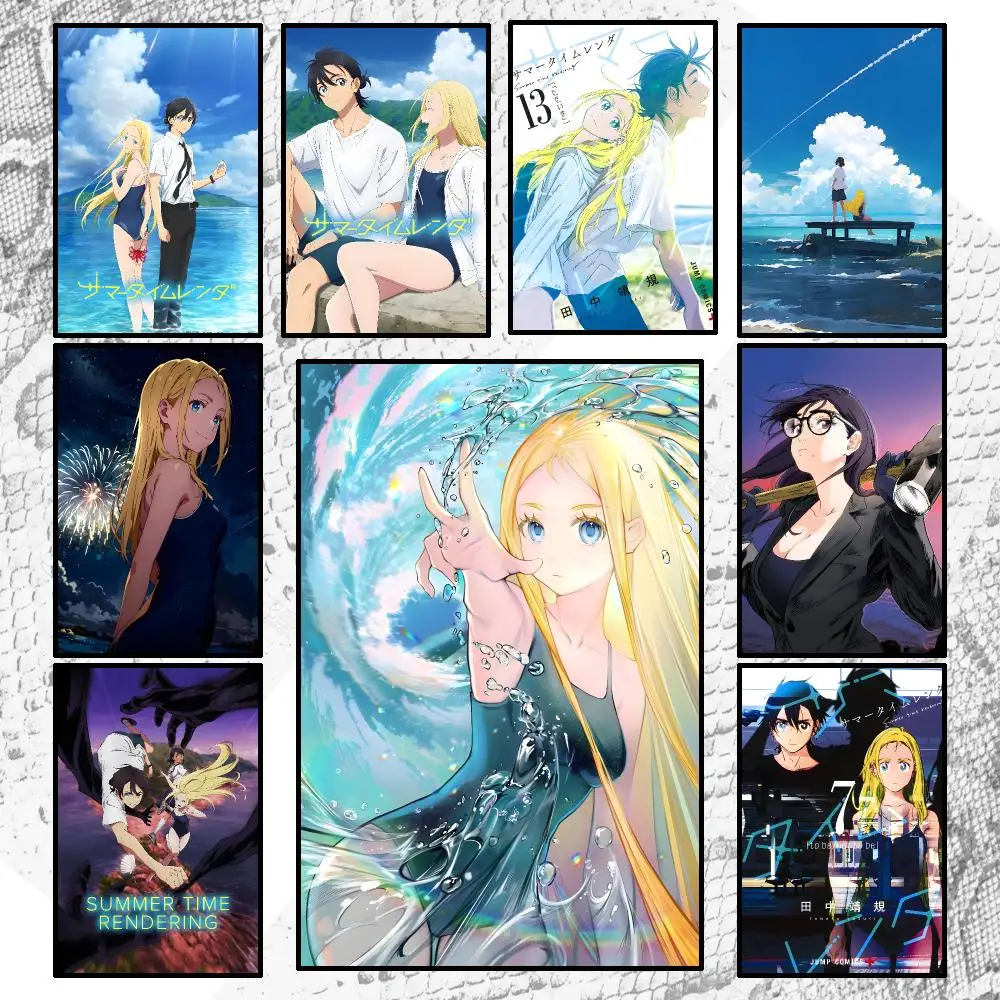 Anime Mystery Summer Time Rendering Poster Wall Art Poster HD Waterproof PP Print Bedroom Living Room Office Decor Gift
