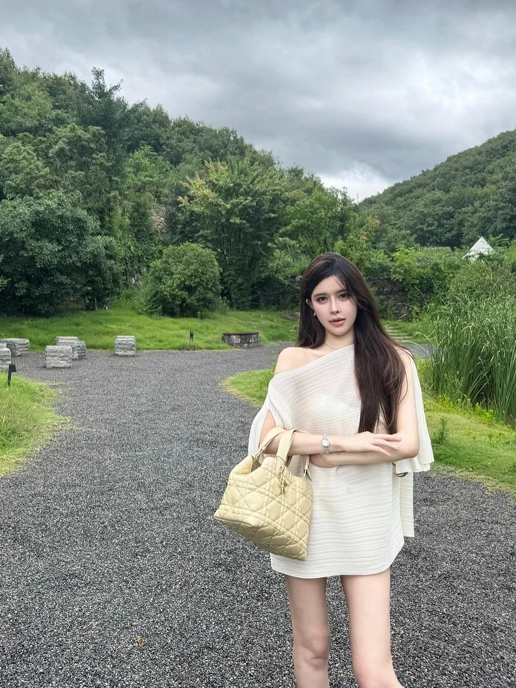 

M900 Loose Women's T-irt White Unique Design Casual Sle ort Sve Summer Slimming Top ular Trend Fem Faion