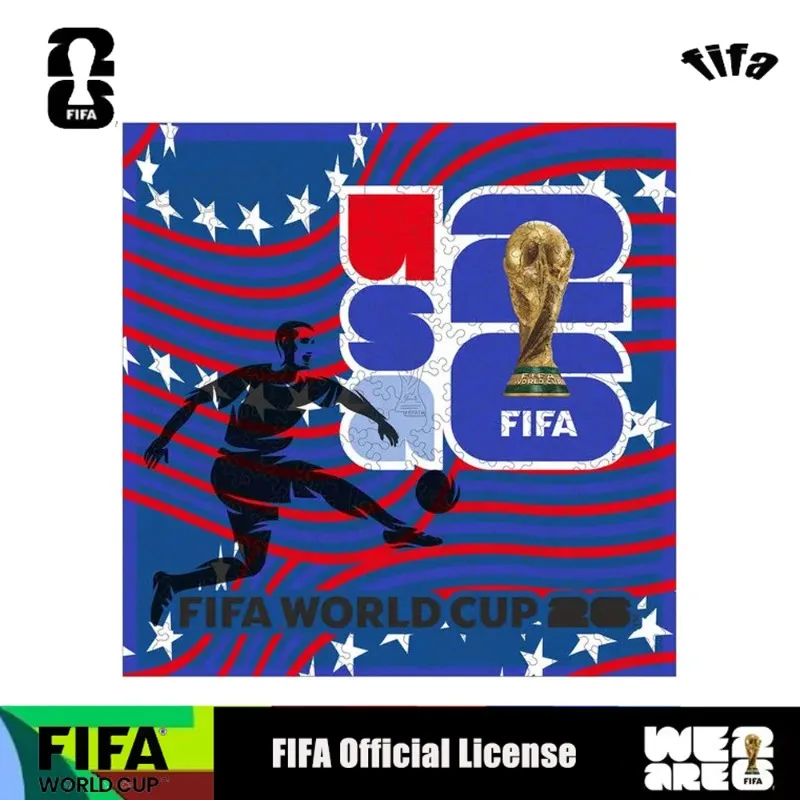 

Hot Sale 2026 FIFA World Cup Poster USA Host Country Football Wooden Puzzle 11*11in High Quality Jigsaw Puzzle for Adults Gifts