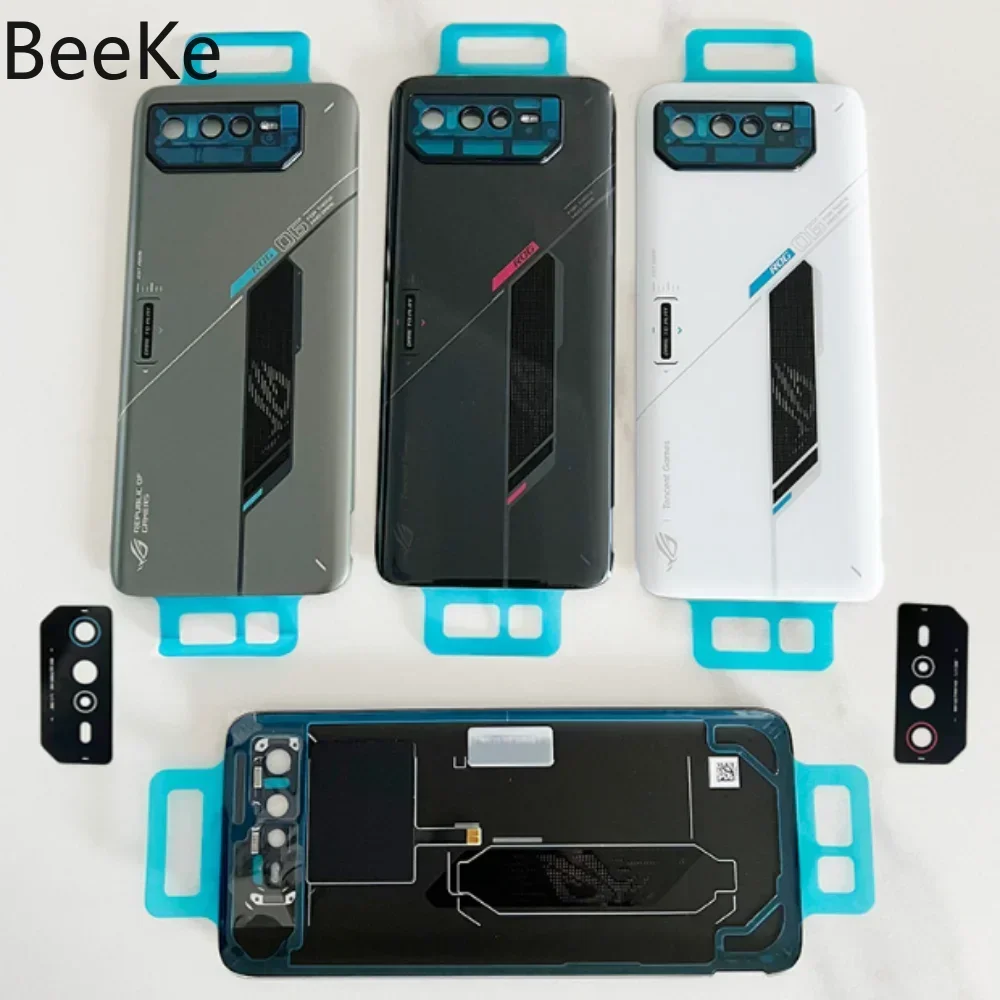 Repair Original Rog6 For ASUS ROG Phone 6 Rear Battery Door Back Cover Housing Glass Case Lid Shell Lens Frame Replacement