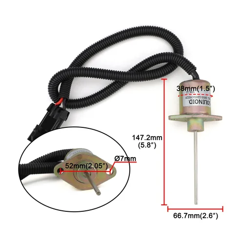 Imagen 2 del producto Portador de válvula solenoide de apagado de 12V 25-38109-05Z SA-5019 1503ES-12A5SUC9SCC28 para Kubota