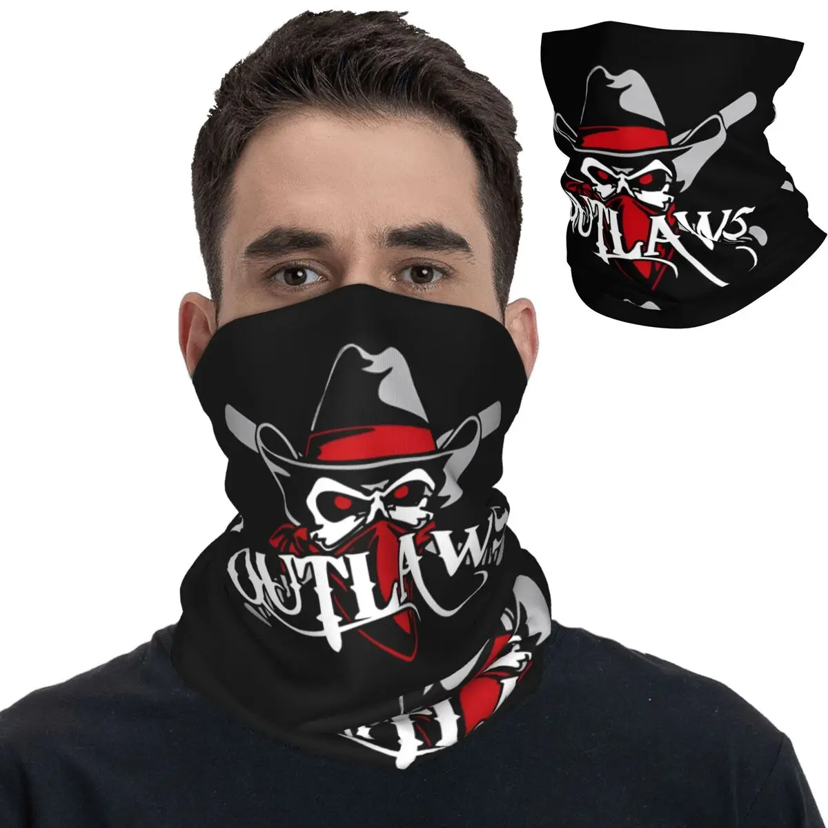 

Outlaws Baseball Bandana Neck Cover Printed Magic Scarf Multifunctional Headband Cycling Unisex Adult Washable