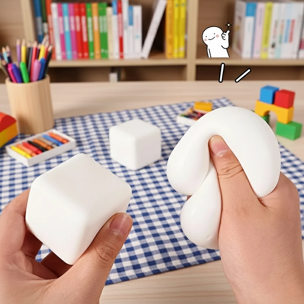 لطيف التوفو كرات الإجهاد اللعب الحسية الإجهاد الإغاثة ألعاب متململة اسفنجي العجين الكرة هدايا للكبار الأطفال أفضل هدية ضغط #1