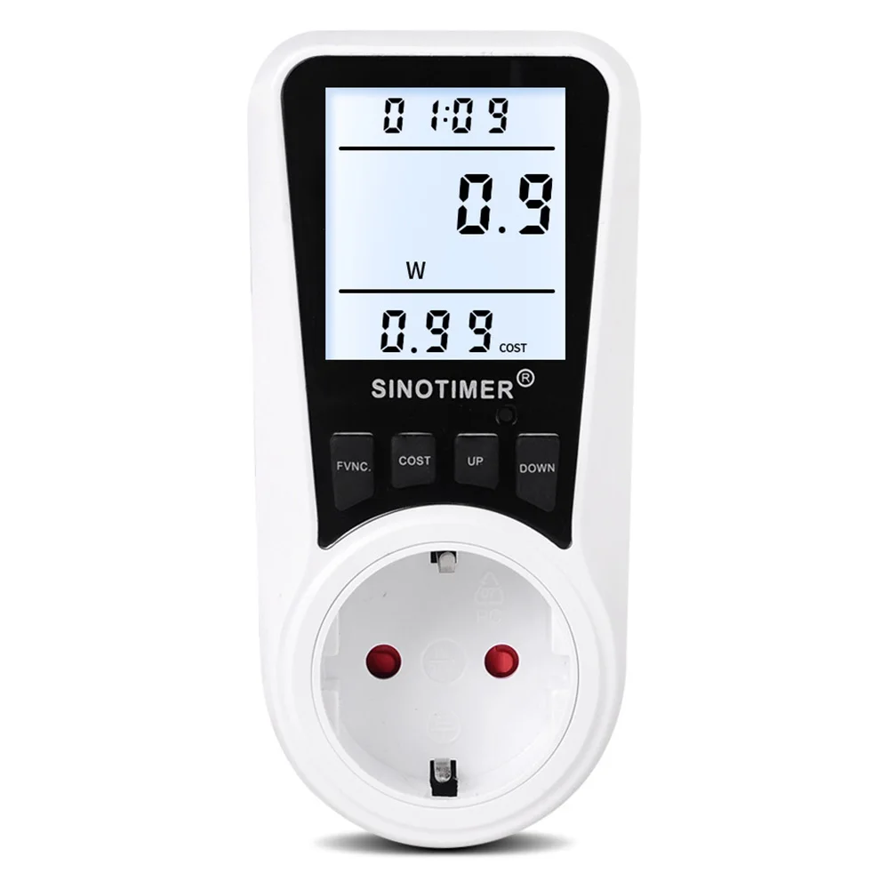 Digital Wattmeter AC Power Meter Electricy consumption Energy Meter EU Plug Socket Power watt Wattage Electricity Meter