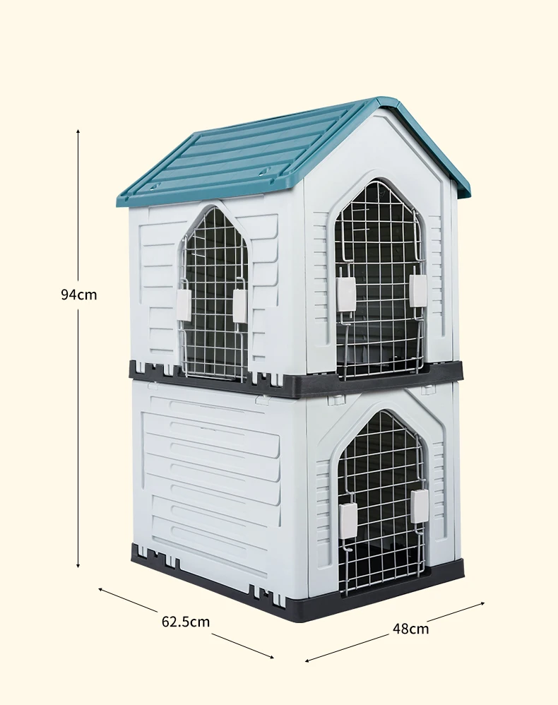 Double-Layer Kennel Outdoor Four Seasons Universal Cat Nest Dog Cage Villa