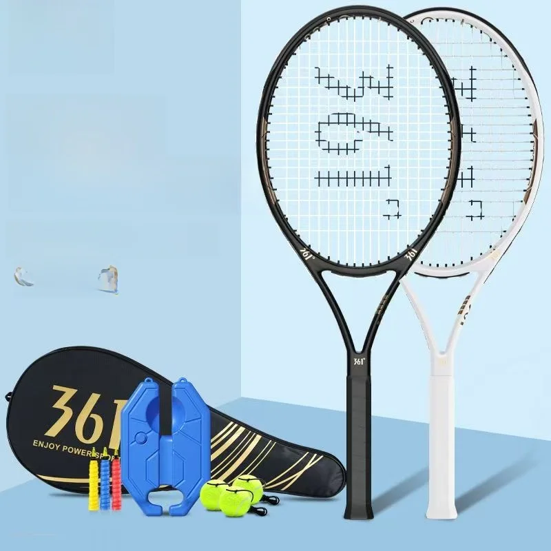 361°-carbon-fiber-tennis-racket-beginner-set-with-string-for-college-students-single-player-practice-trainer-kit
