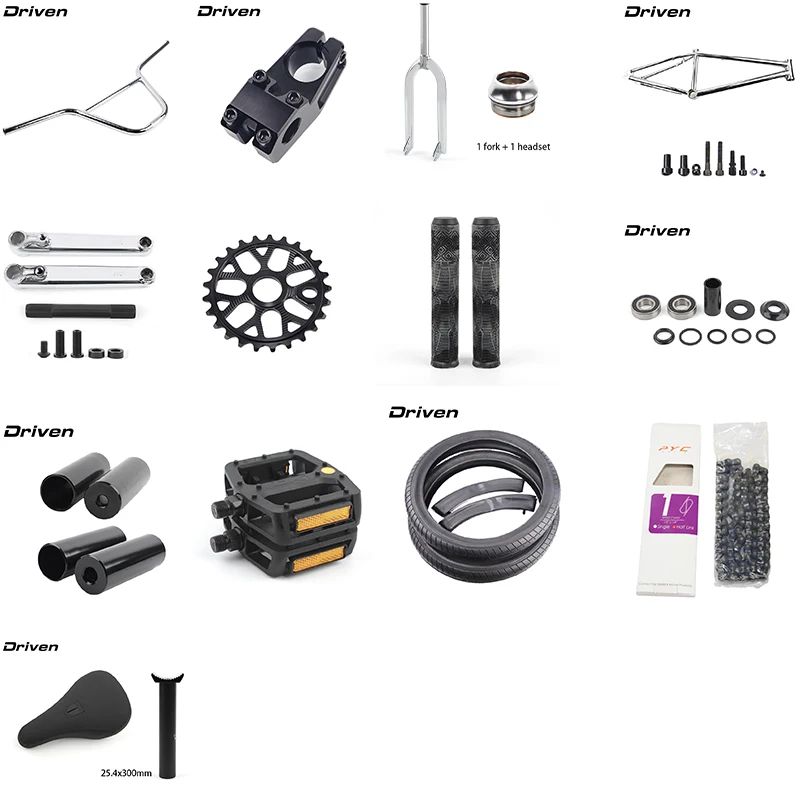 

Комплект рамок BMX с приводом M и набором деталей BMX других деталей.