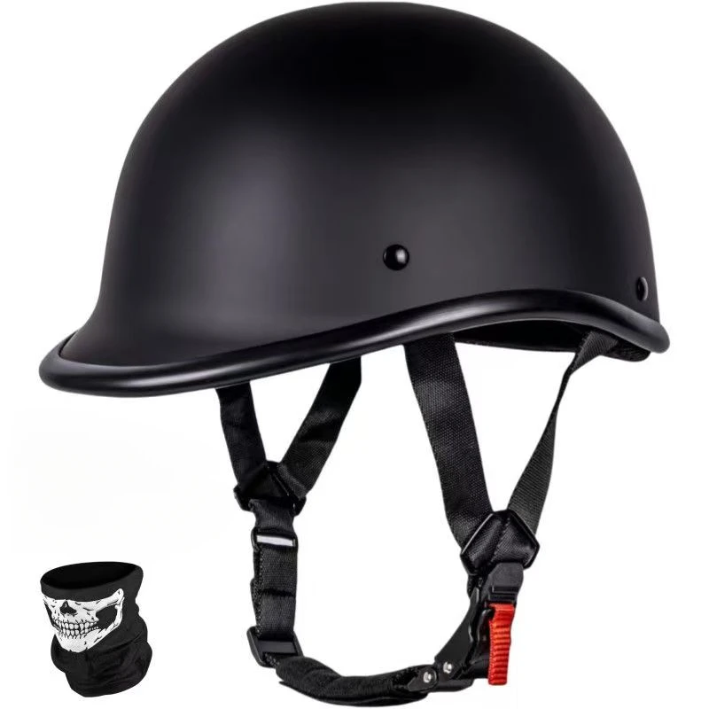 Retro American Half‑Shell Motorcycle Helmet Lightweight Summer Beanie Helmet For Electric Bike Suitable Big Large Head
