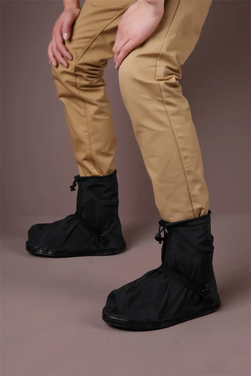 New Unisex Waterproof Outdoor Protectors Non Slip Shoe Cover Travel Accessories Thickening Elastic Foot Wear Rain Boots Reusable