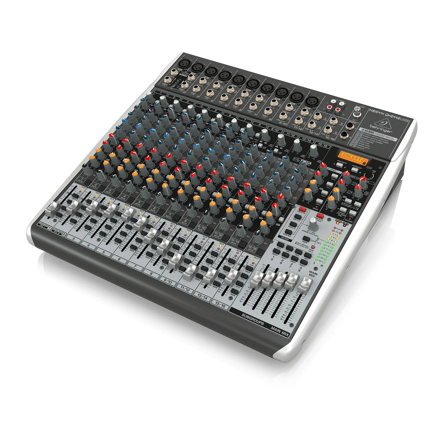 Behringer Xenyx QX2442USB 24-Channel Analog Mixer Pa Sound System Equipment 10 Microphone Inputs With 48V Phantom Power