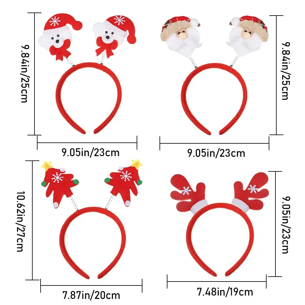 Masquerade Santa Claus Antlers Hair Accessories Christmas Headbands Xmas Hairband Christmas Decorations Reindeer Headwear