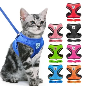 Cats, walking lead collar, polyester collar, adjustable mesh, small and medium pet accessories 12 Main Sales Colleira Cat - №2