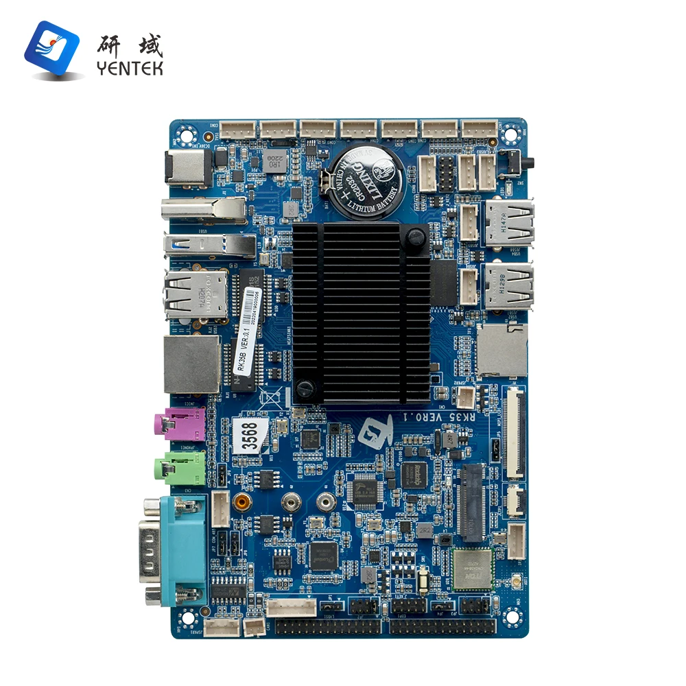 RK3588 RK3568B2 رباعي النواة A55 2.0Ghz LPDDR3 2G EMMC 16G لافتات رقمية أندرويد أوبونتو ديبيان10 اللوحة الأم الصناعية Rockchip