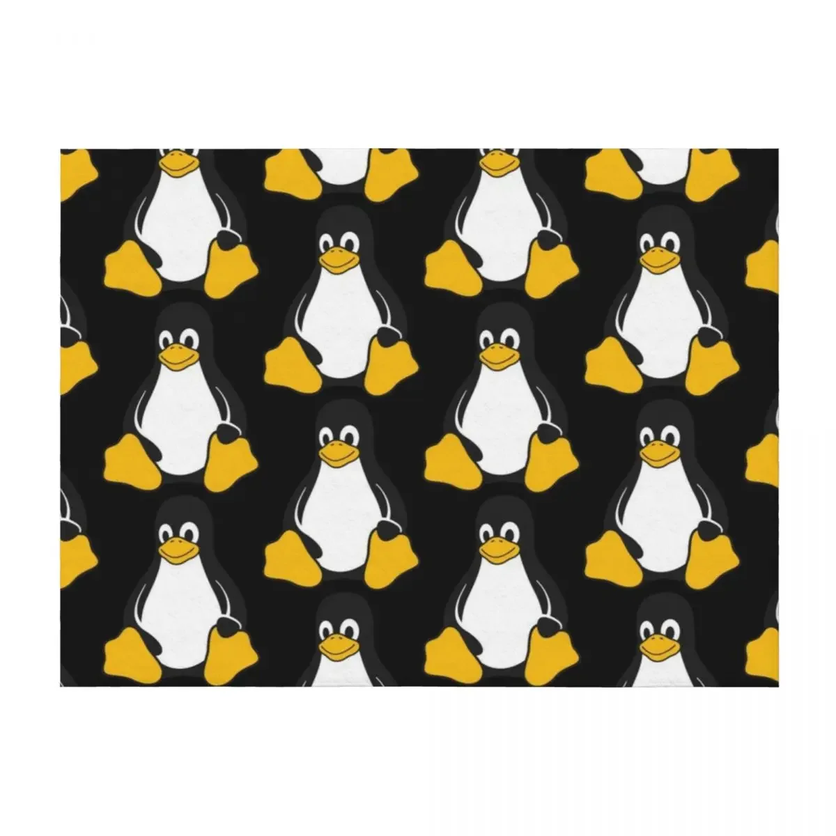 

Linux Tux Throw Blanket Soft Plaid Comforter for babies blankets and throws Blankets