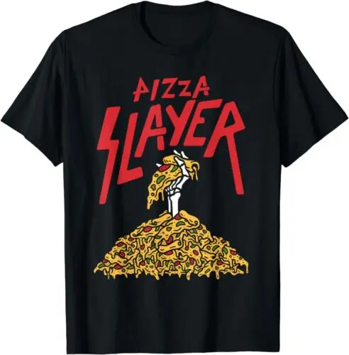 NEW Pizza Funny Italian Food Pizza Lovers Skeleton Hand Tee T-Shirt S-3XL