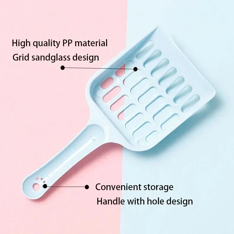 New pet litter shovel Candy color high appearance horizontal handle cat toilet shovel poop pickup Cat cleaning supplies