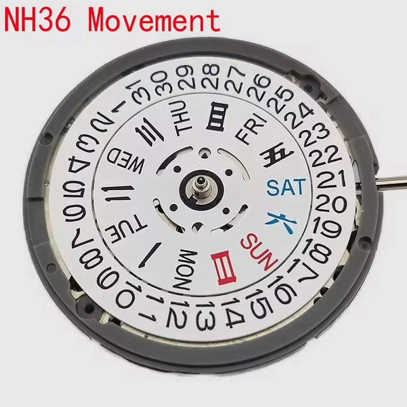 NH36 Mechanical movement High precision white 3 o 'clock date 3.80 o 'clock Crown Automatic watch movement replacement kit