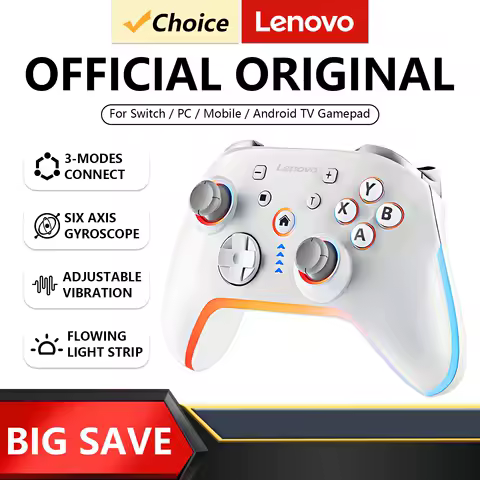 Lenovo S03 GamePad Wired Bluetooth 2.4G Receiver M1 M2 Macro Programming Function for PC Android TV Adaptation Switch