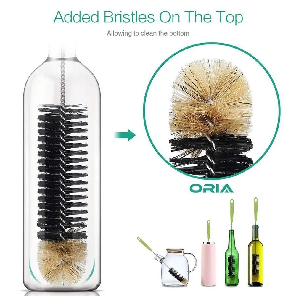 

Sanitary Practical Nylon Cleaning Brush Plastic Food Grade Cup Scrubber Glass Cleaner Milk Bottle Brush Cleaning Tool