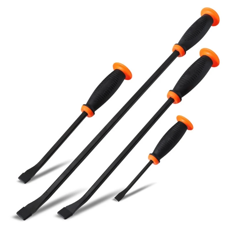 

Pry Bar Set Heavy Duty Pry Bars with Thicker Strikes Caps Mechanic Tools for Automotive Demolitions Puller Crowbars