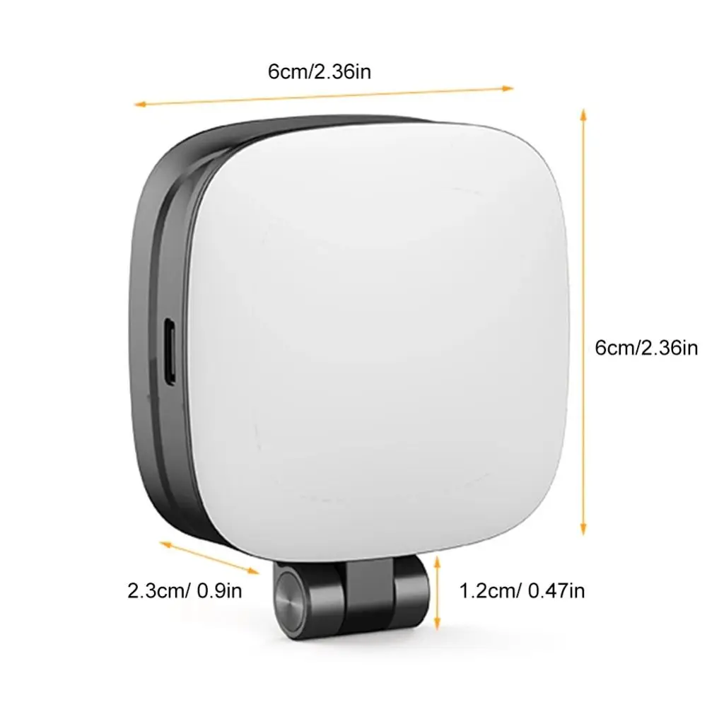 360 °   Rotatie Magnetisch Telefoon Selfie Licht met Make-upspiegel Intrekbare aanpassing Mobiele telefoon Invullicht Oplaadbaar