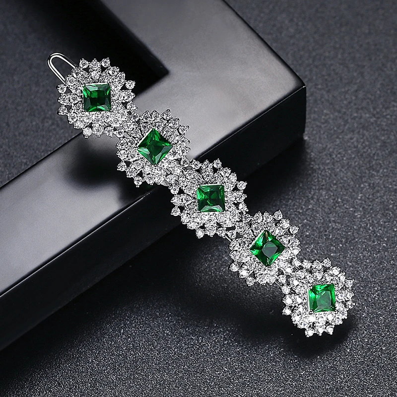 LUOTEEMI Brilliant Cubic Zirconia Colorful Jewelry Fashion Stylish Multicolor Hair Pins for Bridal Woman Accessories 2023 New