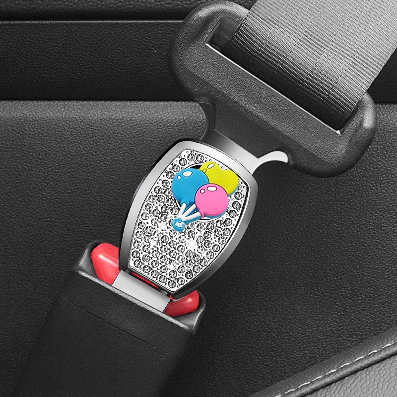 Car seat belt buckle extender cartoon ladies cute little flower flower car interior decoration universal obese children's extend