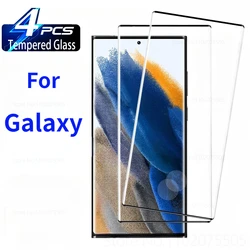 2-4Pcs Screen Protecto For Samsung Galaxy S24 S23 S22 Ultra 5G Curved Tempered Glass For Samsung S20 S21 Plus Note 20 10 Ultra