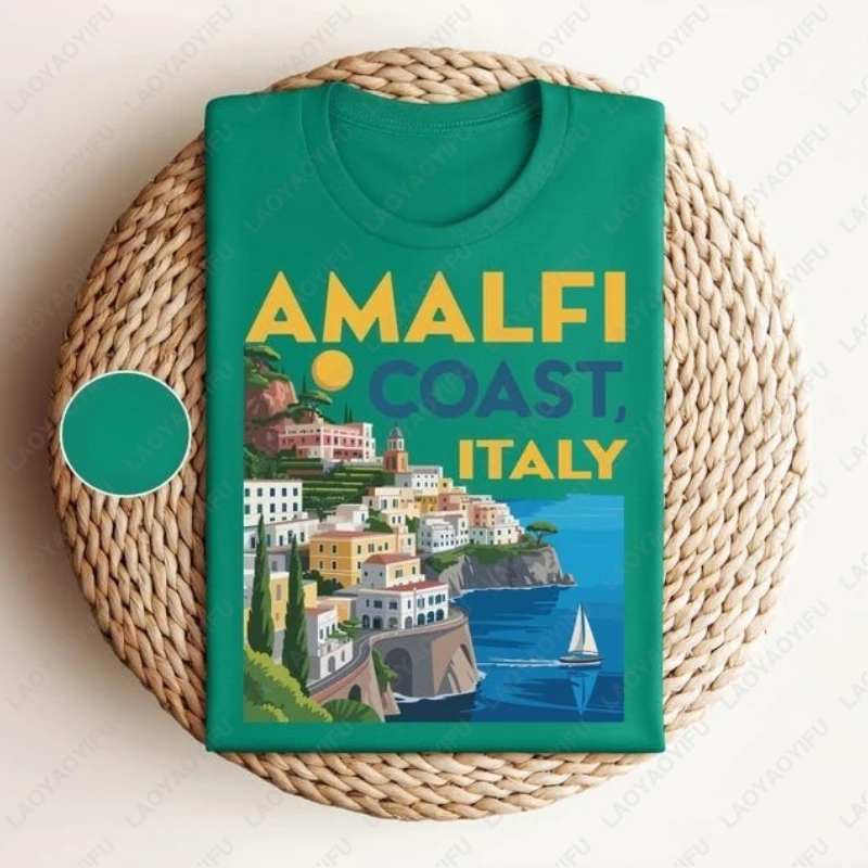 Amalfi Coast La Dolce Vita Italian Summer Italy Vacation Tees Italia Graphic Women Men Tshirt Travel Trend Casual Summer Tops
